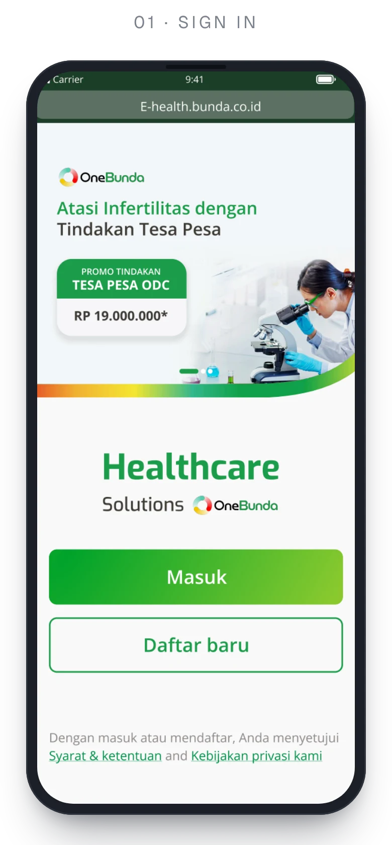 E-Health PWA — Sign in or register